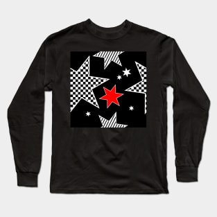 Black and white Abstract Long Sleeve T-Shirt